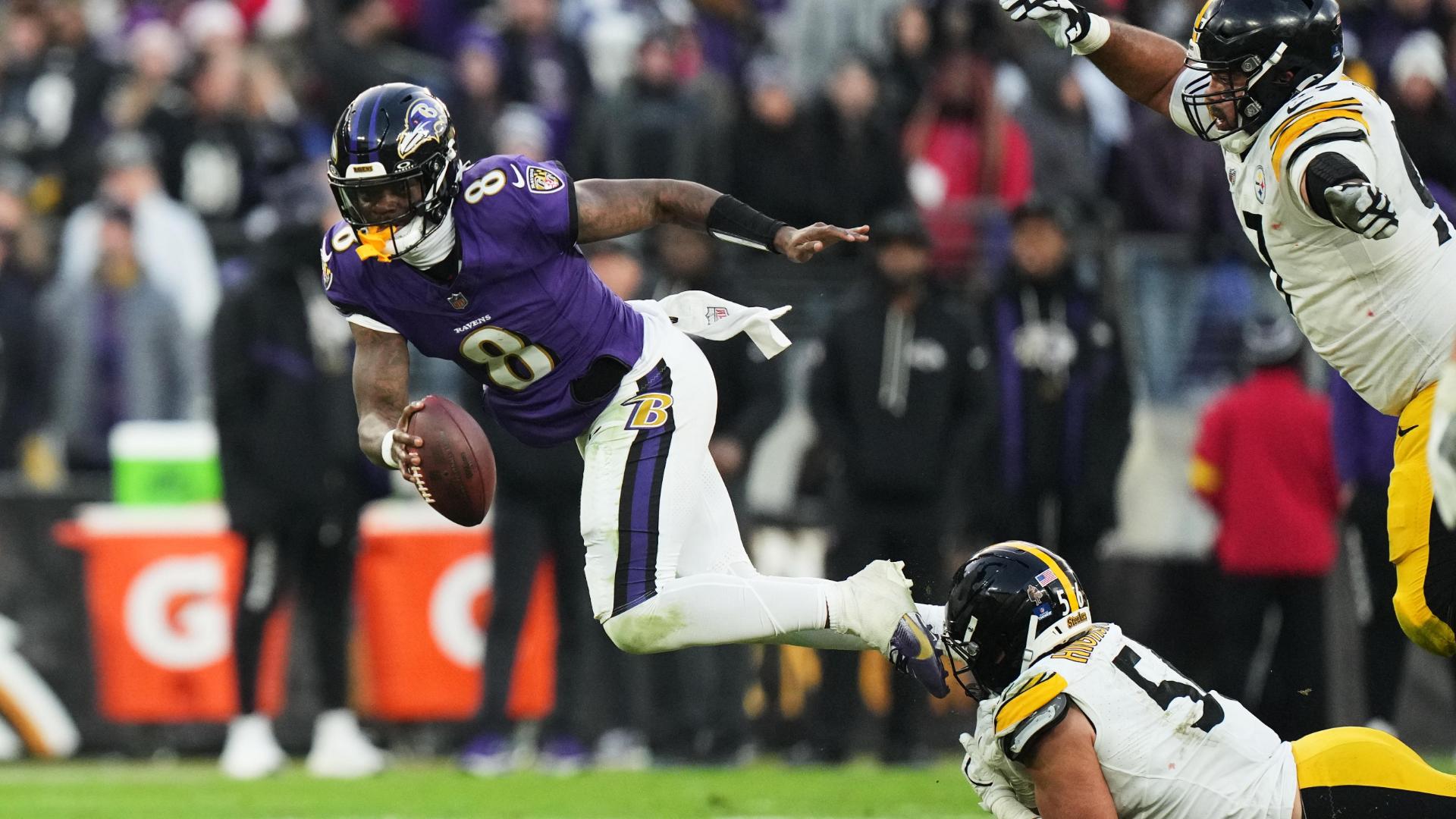 Steelers sack Lamar on final play to secure AFC North-leading win over Ravens