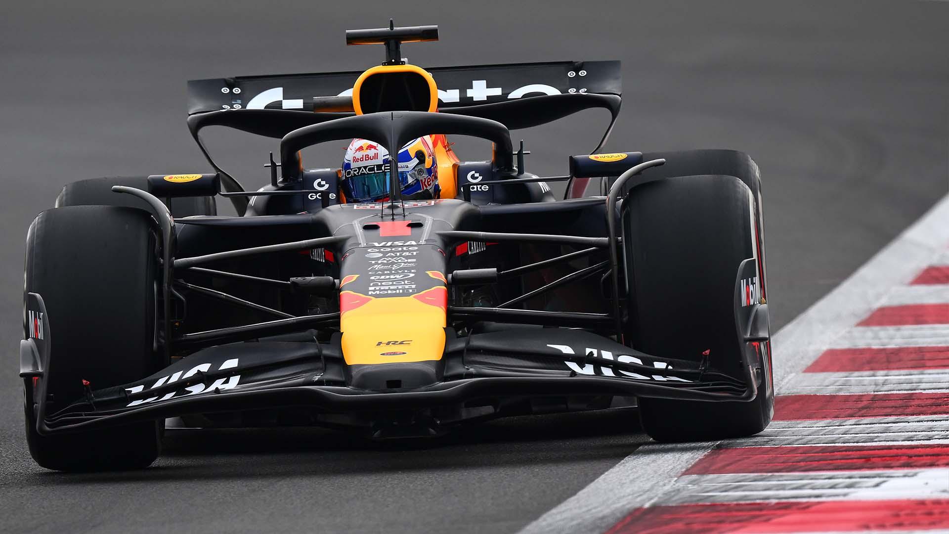 Max Verstappen leads Abu Dhabi GP