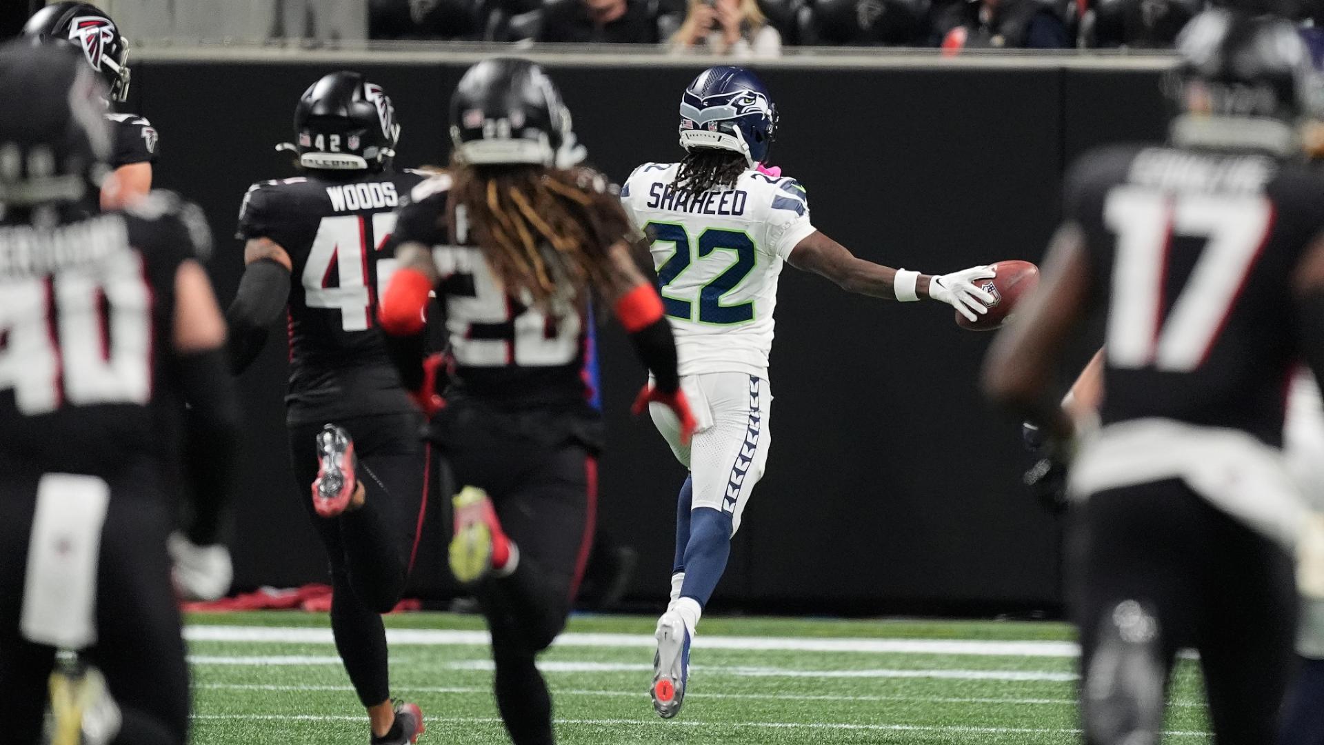 Rashid Shaheed returns kickoff 100 yards for TD