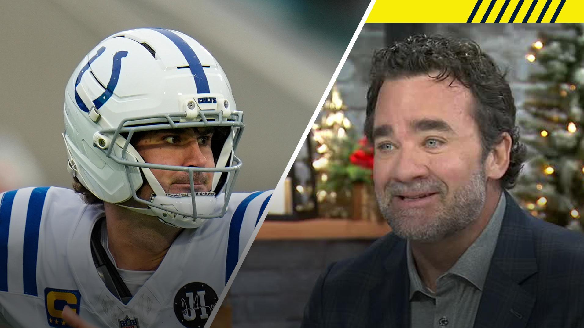Jeff Saturday laments Daniel Jones' injury, jokes about calling Tom Brady