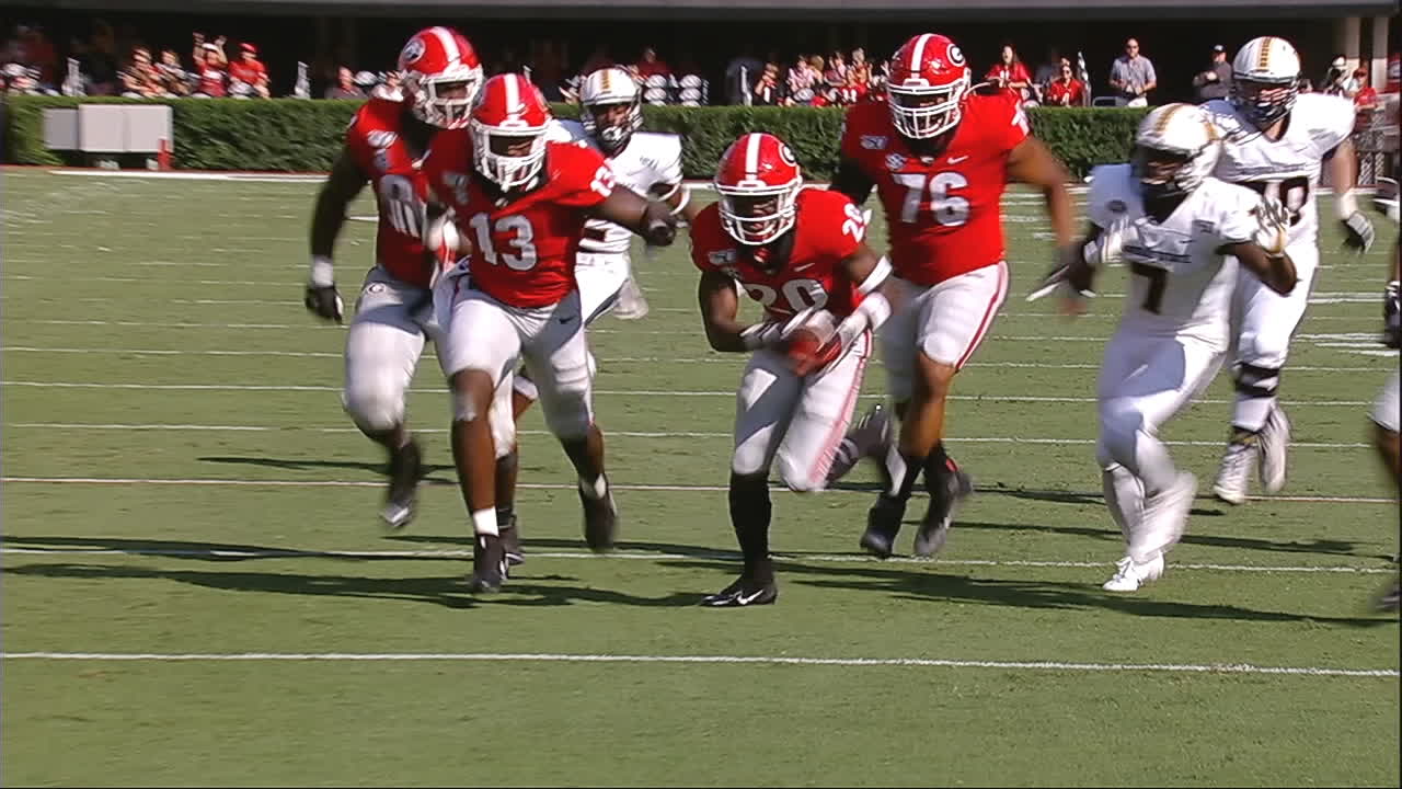 Reed Completes Georgia S Scoop And Score Watch Espn