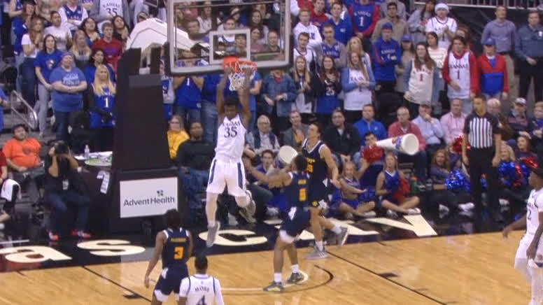 Azubuike Goes Up For The Reverse Jam Watch Espn
