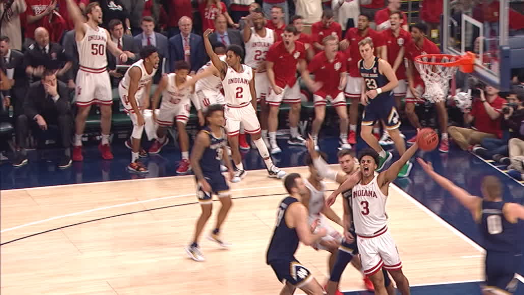 Franklin S Corner 3 Puts Indiana Back On Top Watch Espn