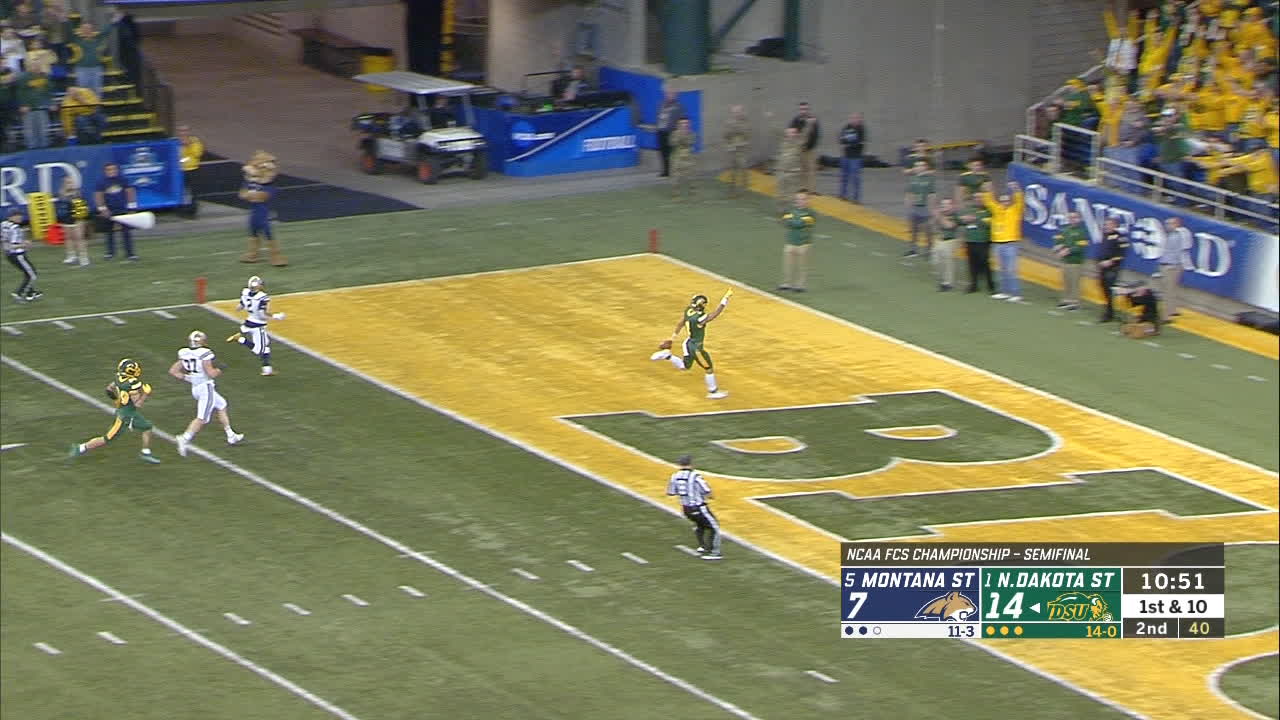 North Dakota State S Watson Scores 70 Yard Touchdown Watch Espn