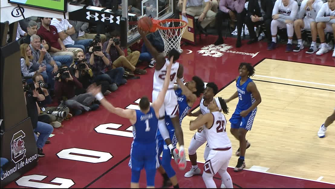 South Carolina S Bryant Flies In For Putback Poster Watch Espn