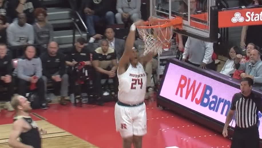 Harper Throws Down Alley Oop Slam For Rutgers Watch Espn