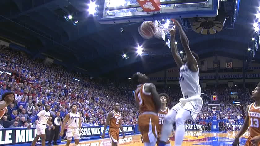 Azubuike emphatically slams home the two-handed dunk