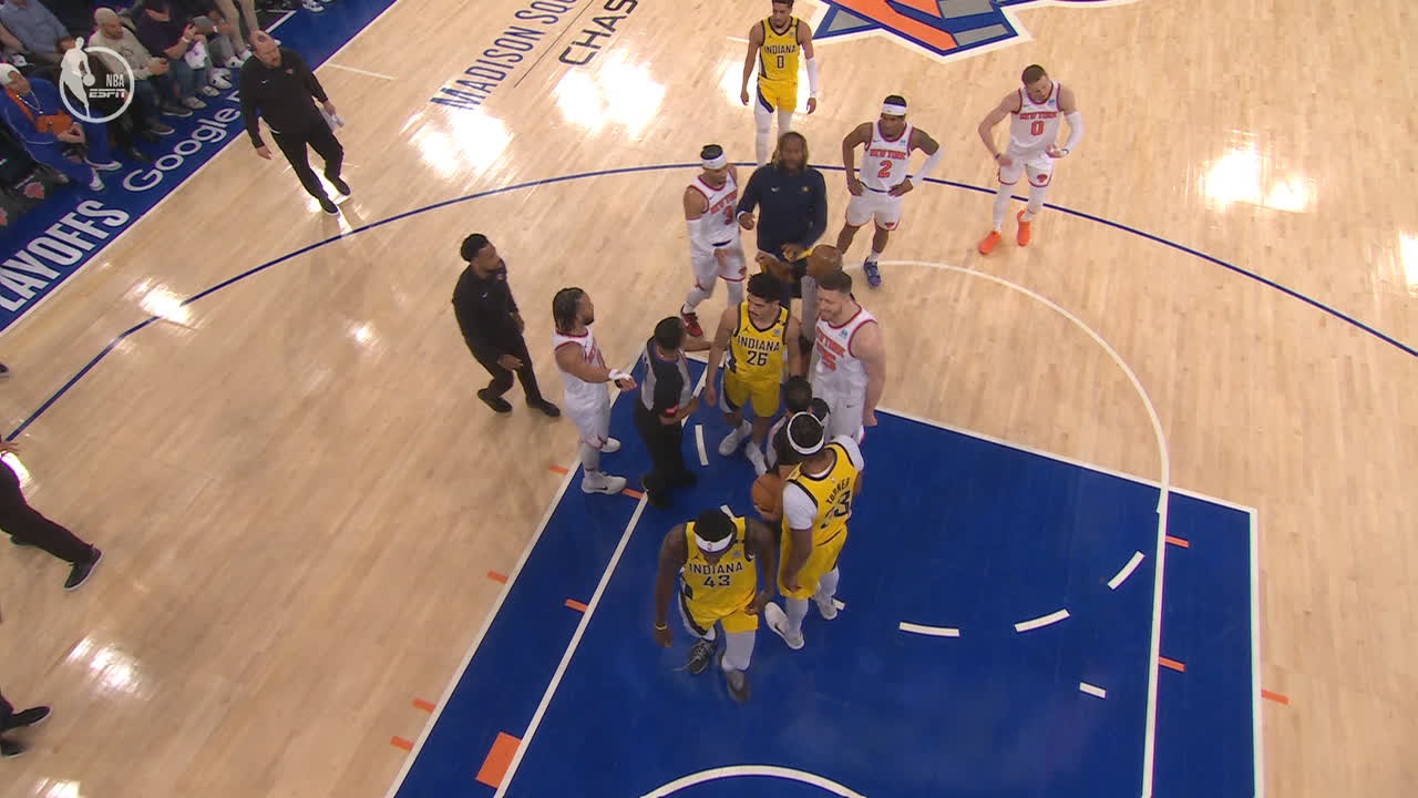 Tensions rise between Knicks, Pacers as benches clear