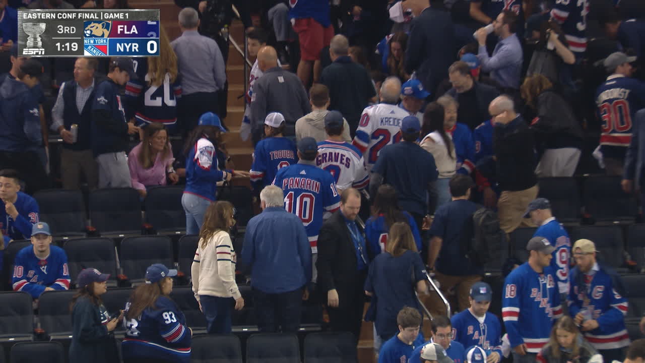 Rangers fans leave after Panthers' empty-net goal