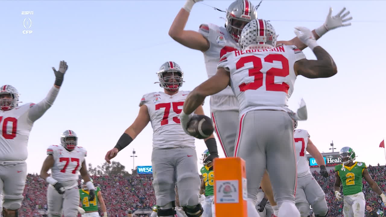 OSU pads lead on TreVeyon Henderson's second TD