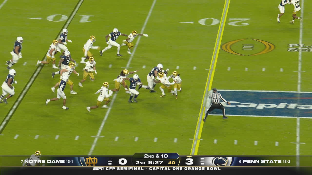 Kaytron Allen's 20-yard rush picks up the Penn State first down
