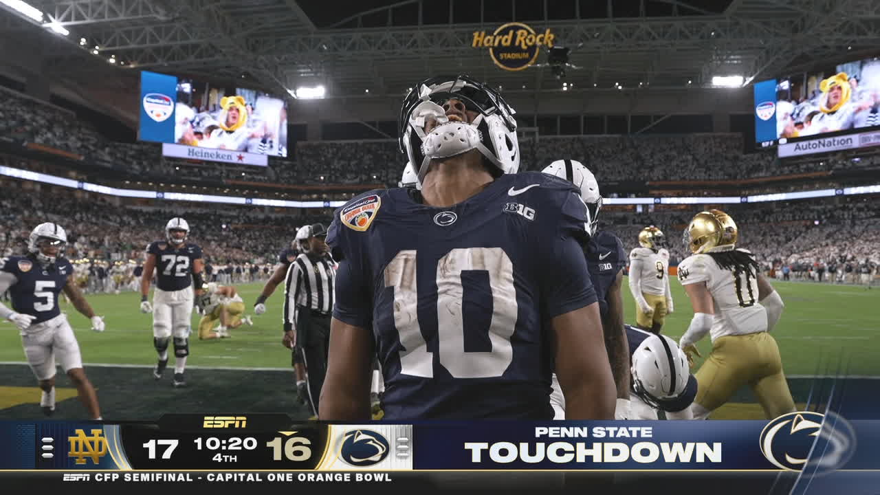 Nick Singleton muscles in for Penn State's equalizer TD