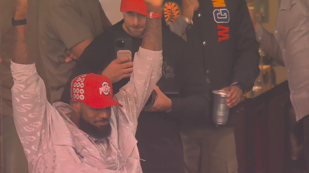 LeBron amped up after OSU's TD