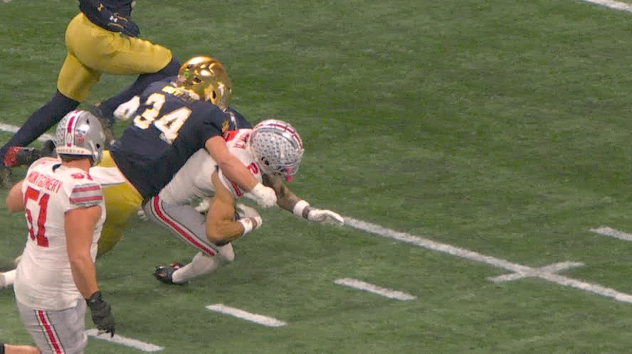 Notre Dame forces crucial turnover to start 4th quarter