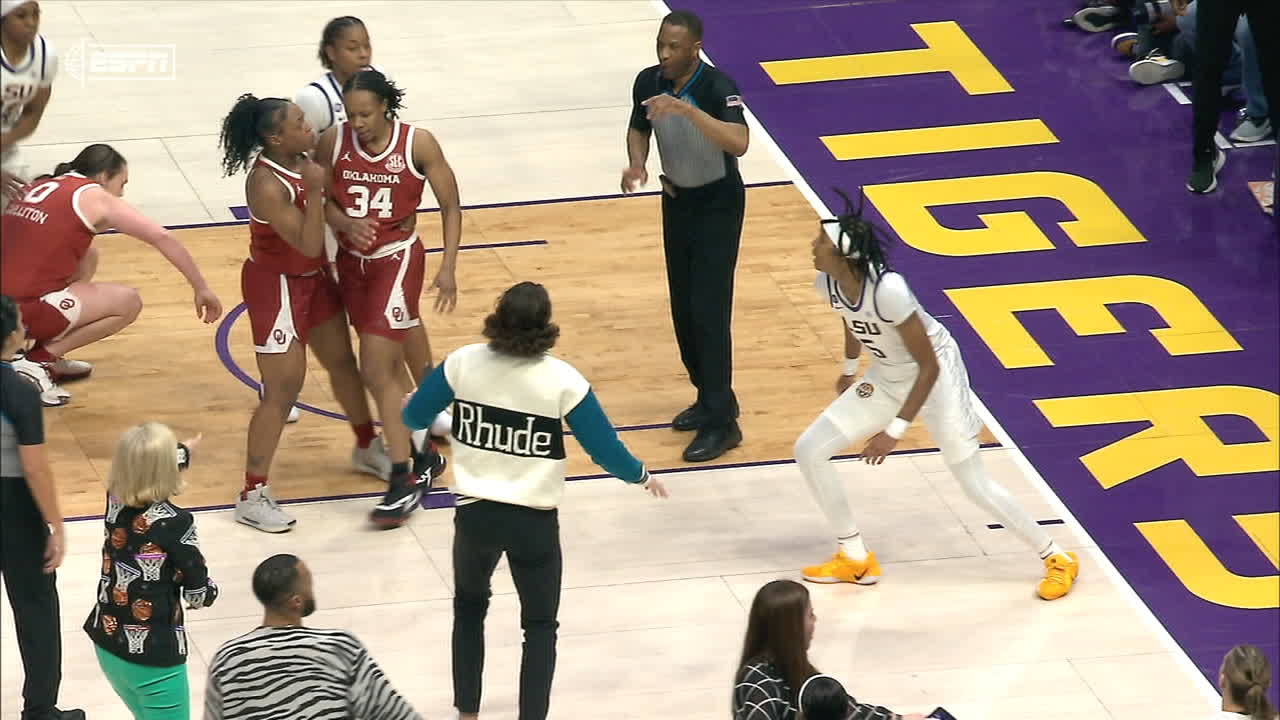 Two ejected after shoving match breaks out in Oklahoma-LSU