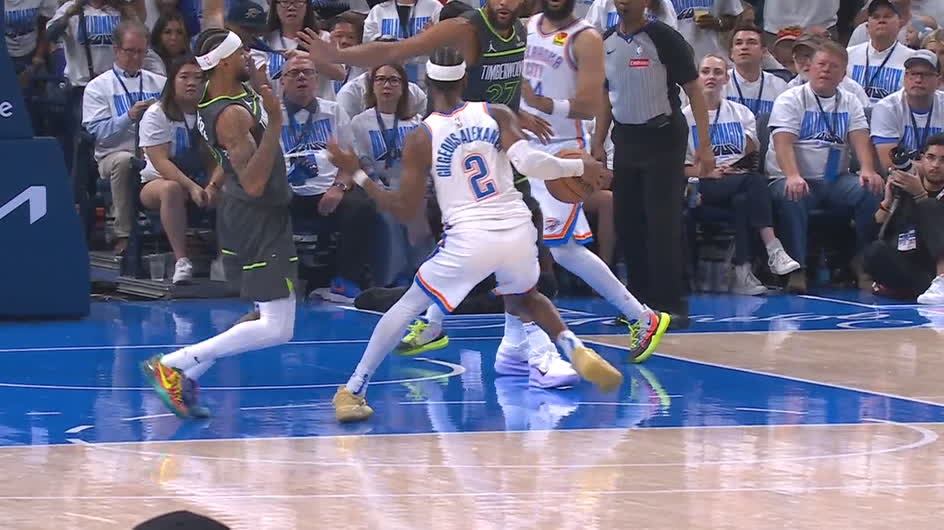 SGA scores on cousin Alexander-Walker to force Wolves timeout