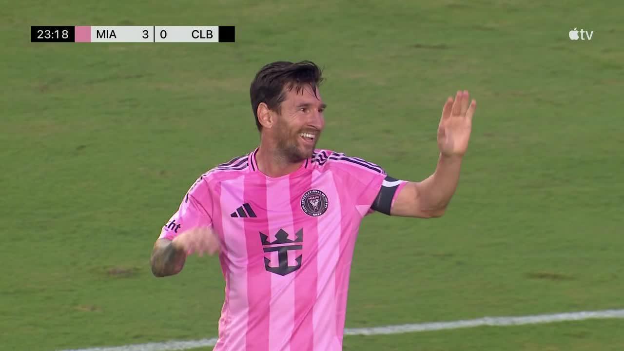Lionel Messi chips in his second goal for Inter Miami