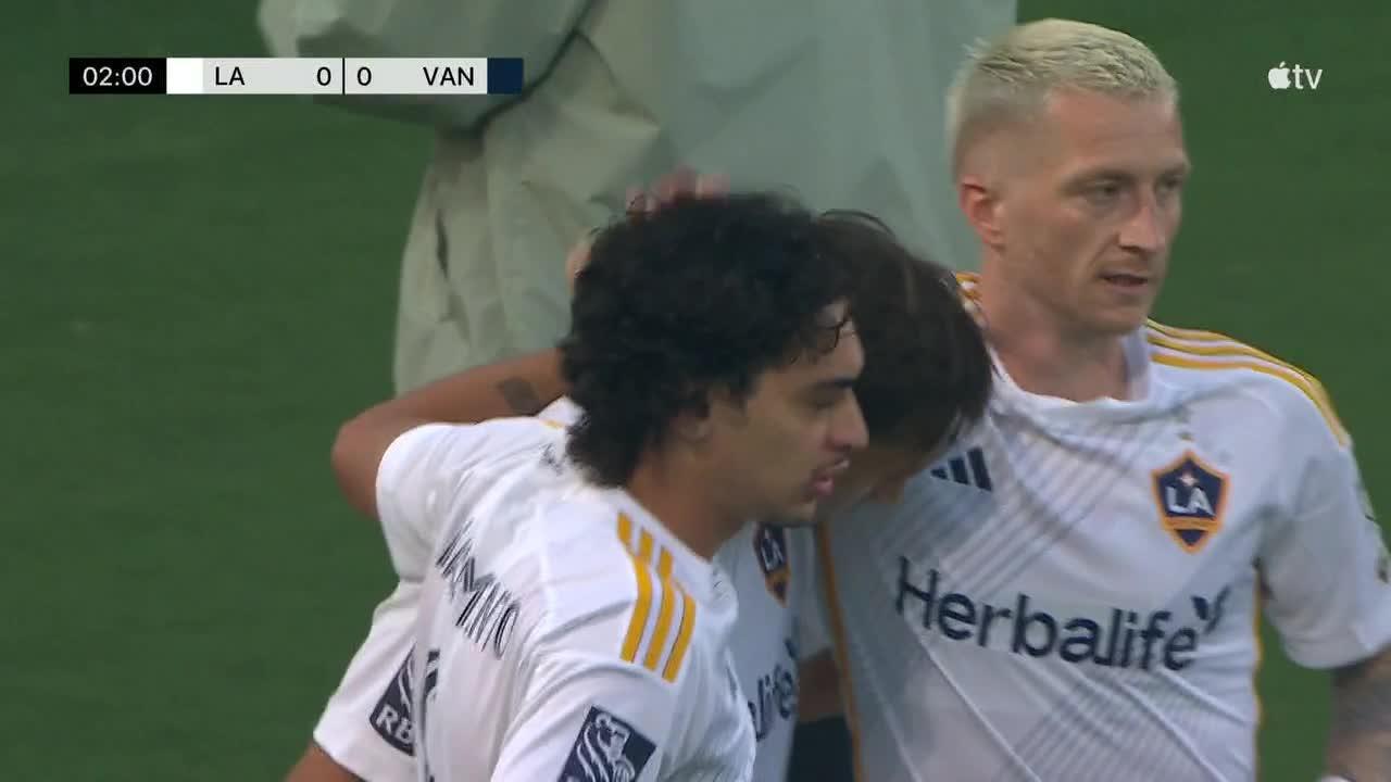 Matheus Nascimento finds the back of the net for LA Galaxy