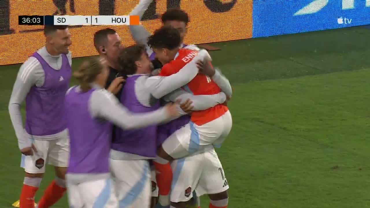 Lawrence Ennali gets on the scoresheet for Houston Dynamo