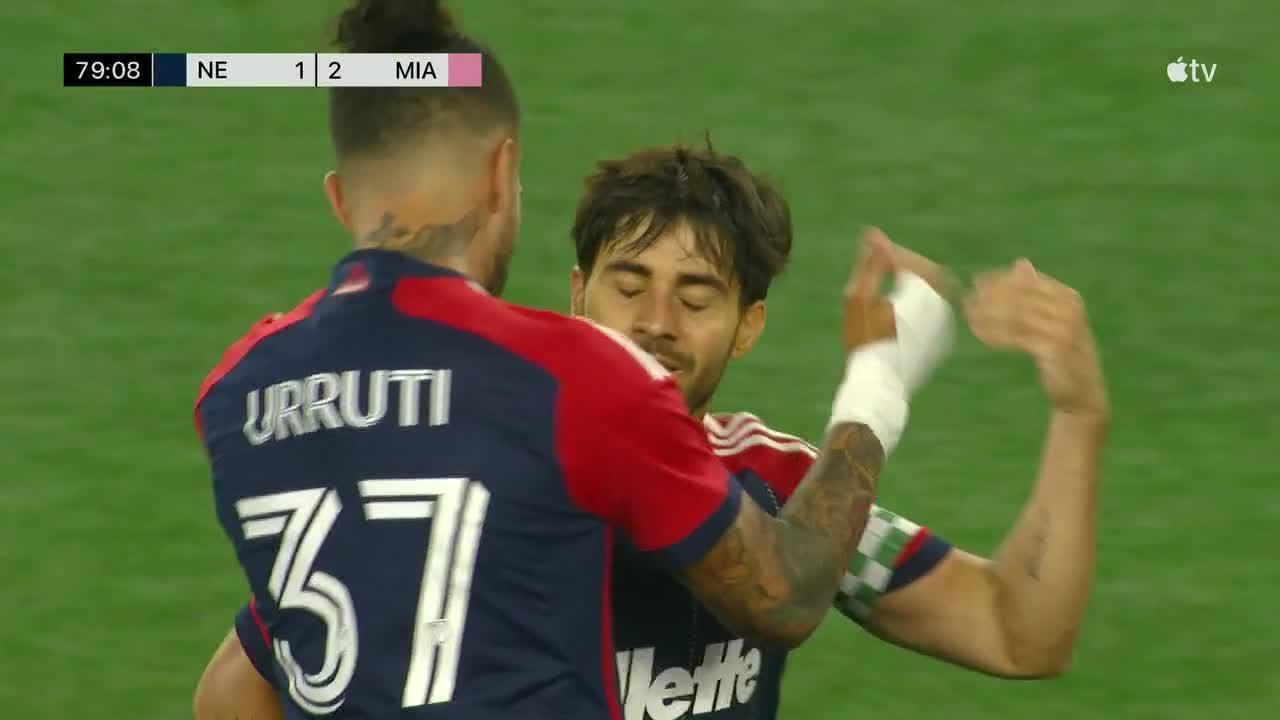 Carles Gil slots in the goal for New England Revolution