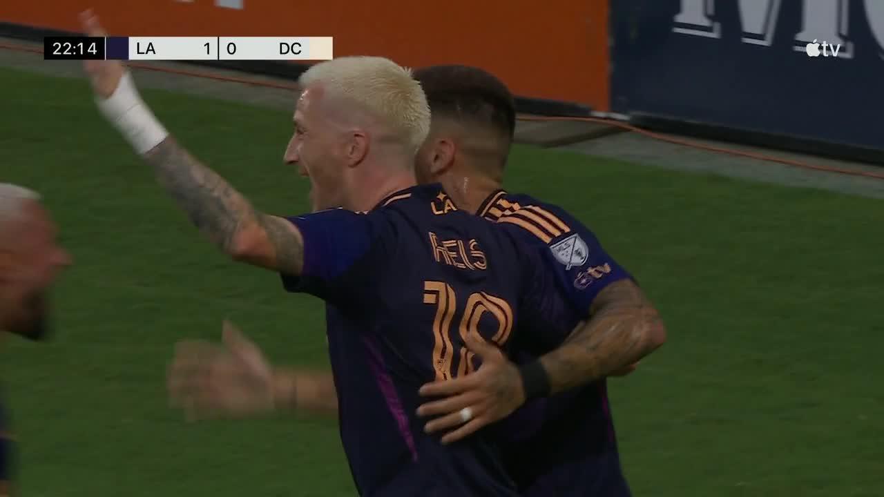 Marco Reus slots in the goal for LA Galaxy