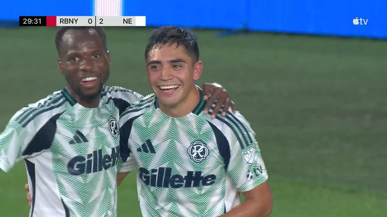 Luca Langoni hits the woodwork vs. New York Red Bulls