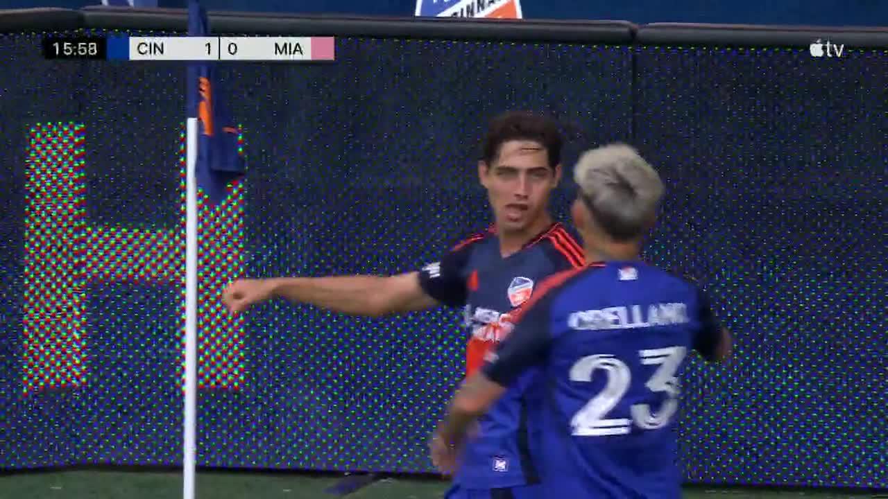 Gerardo Valenzuela gets on the scoresheet for FC Cincinnati
