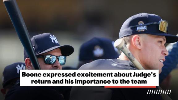 Aaron Judge Expected to Return Yankees Lineup Tuesday Texas