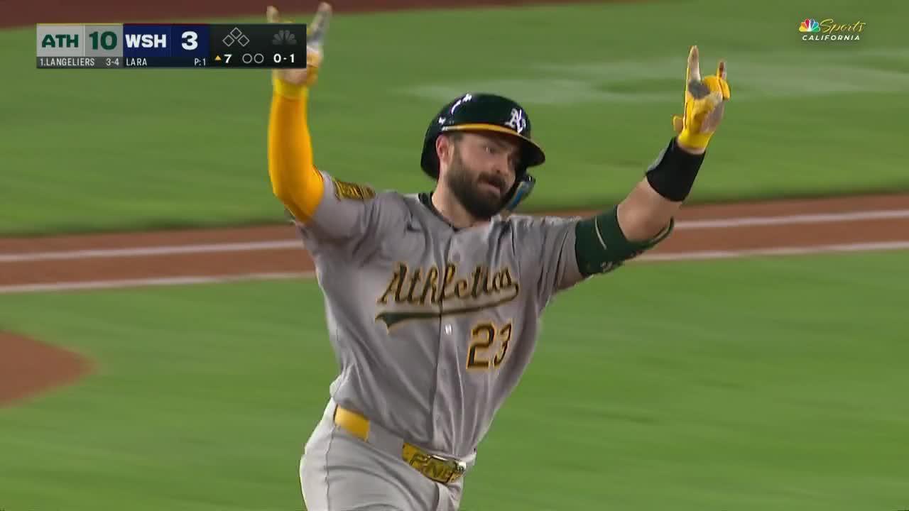 Shea Langeliers clobbers 3 HRs for the Athletics