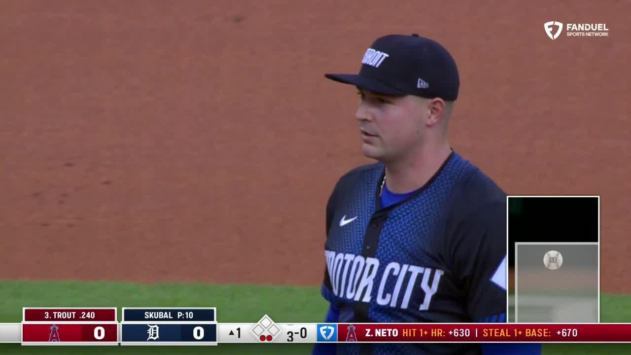 Skubal visibly displeased with ump's strike zone early