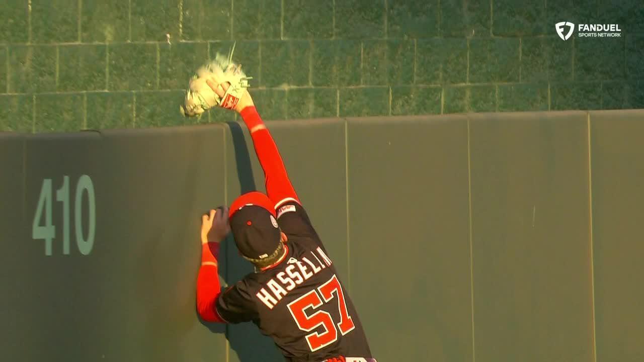 Robert Hassell III rises up for a HR robbery
