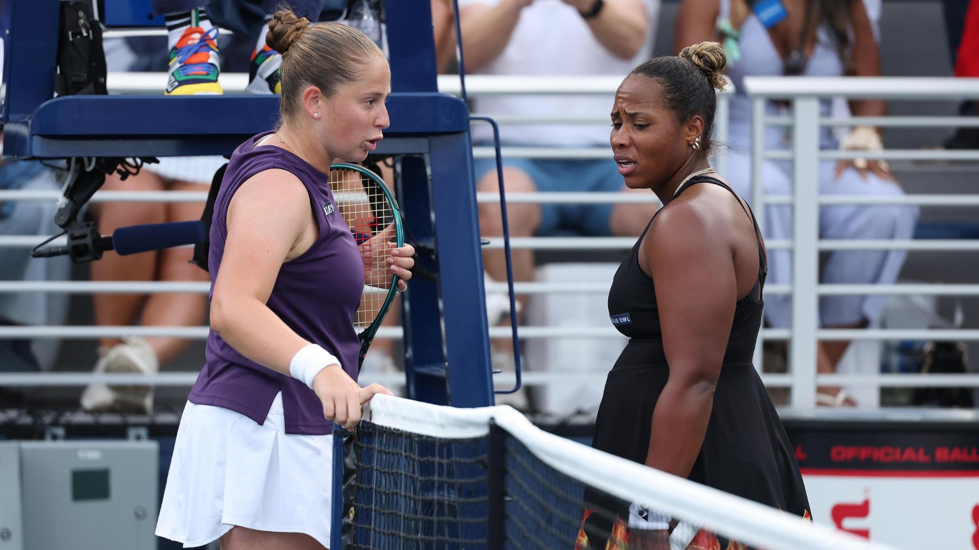 Taylor Townsend gets into fiery exchange with Jelena Ostapenko after match