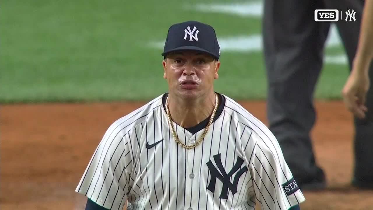 Fernando Cruz lets his facial expressions do the talking after bases-loaded strikeout