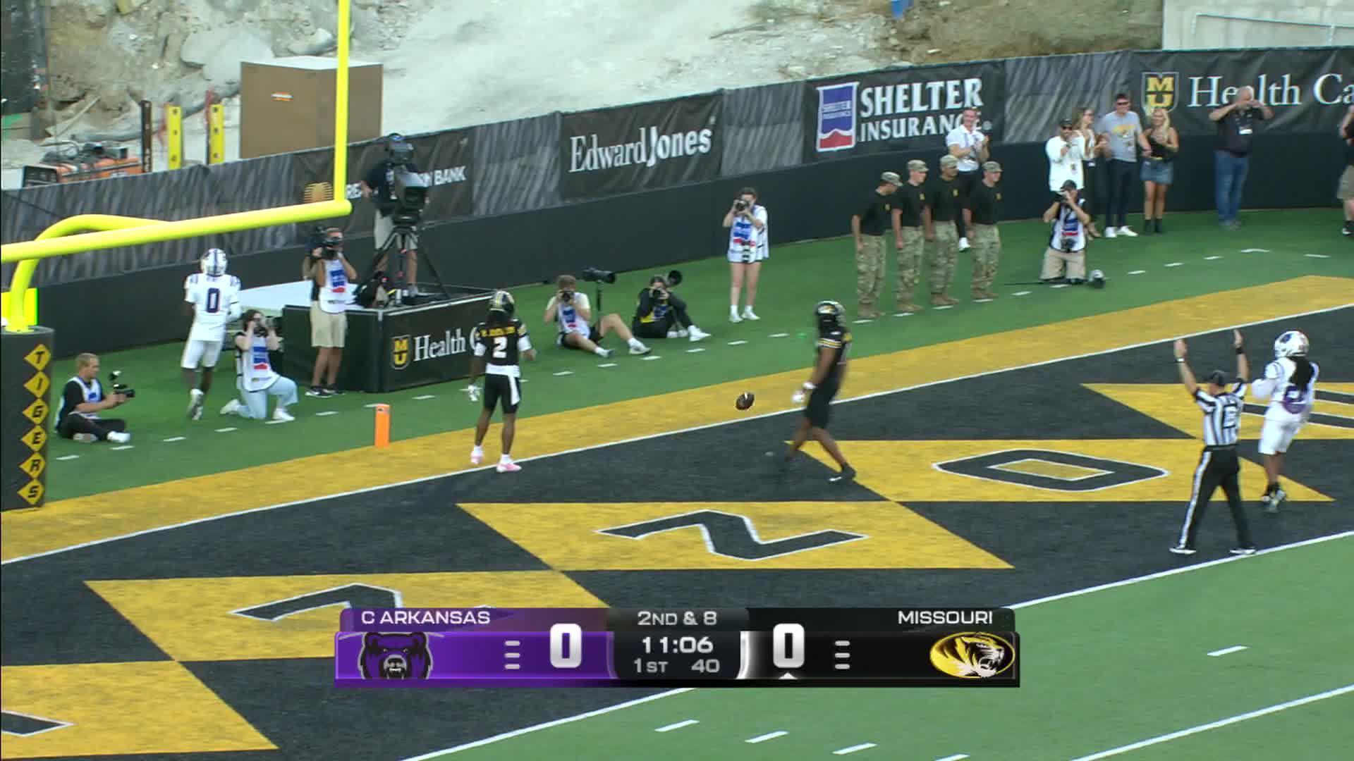 Beau Pribula's first pass at Mizzou is a 51-yard TD