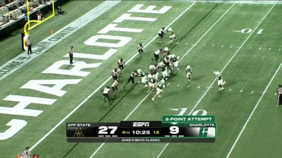 Appalachian State Wins Season Opener 34-11 Over Charlotte