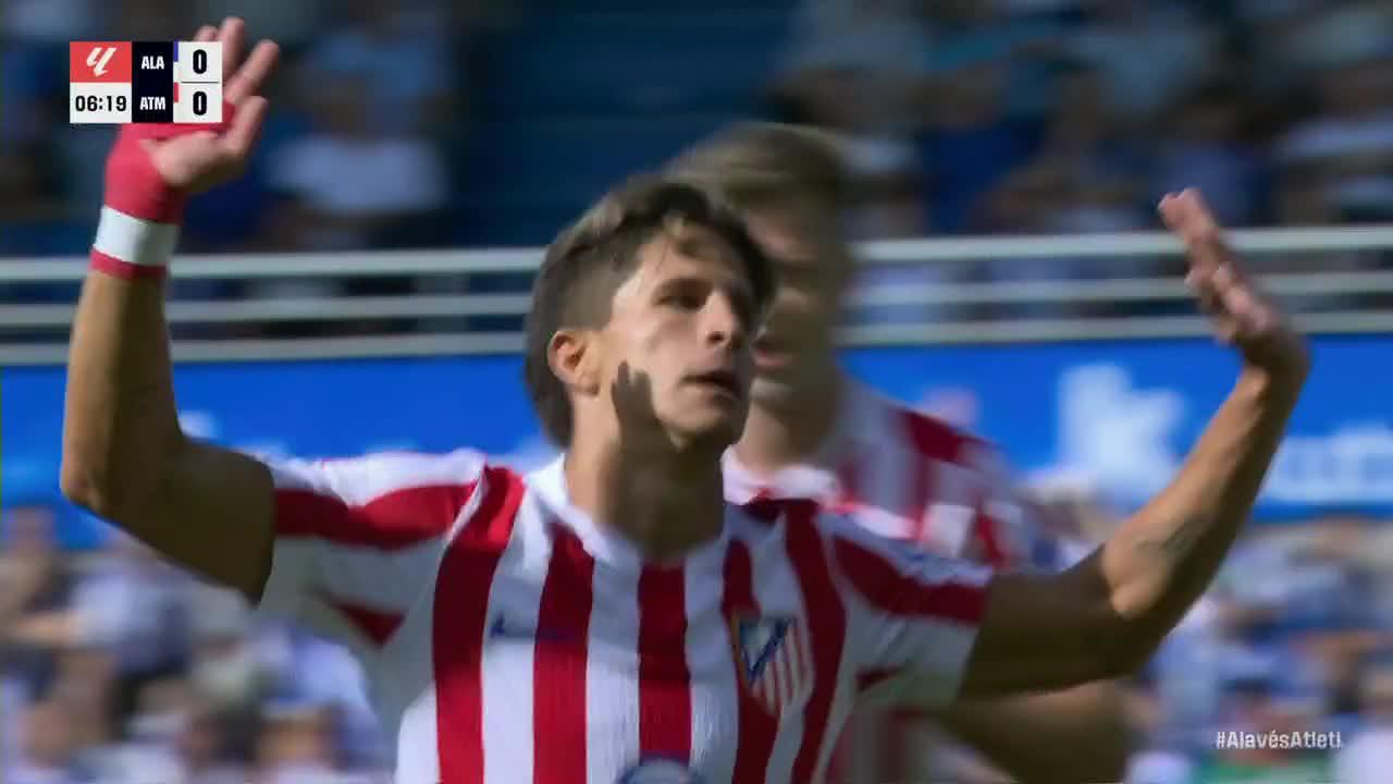 Giuliano Simeone slots in the goal for Atletico Madrid