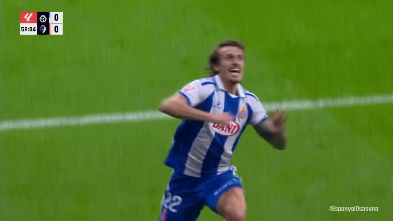 Carlos Romero scores goal for Espanyol