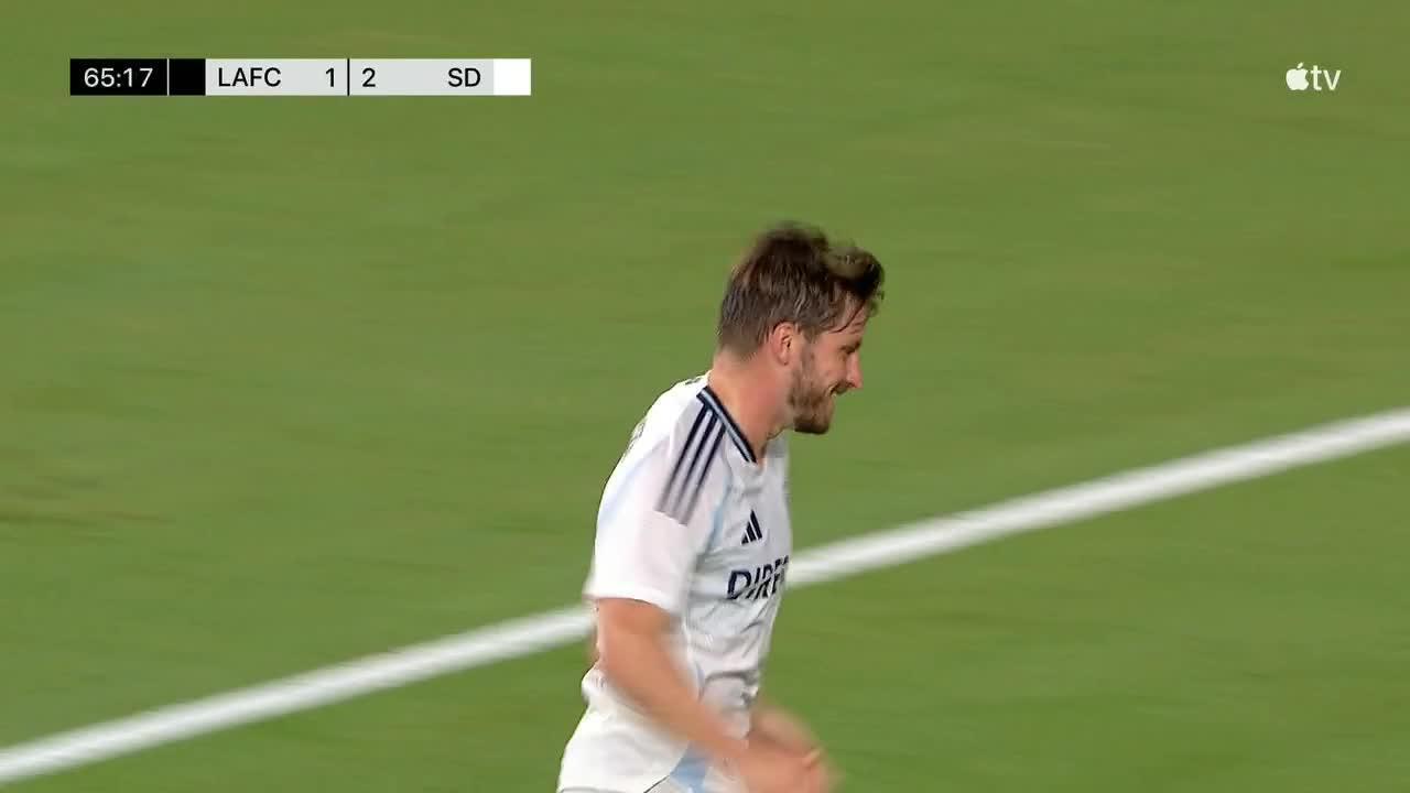 Anders Dreyer slots in the goal for San Diego FC