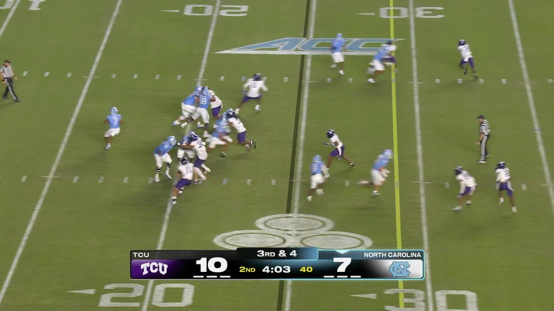 TCU's Bud Clark takes one back for a pick-6