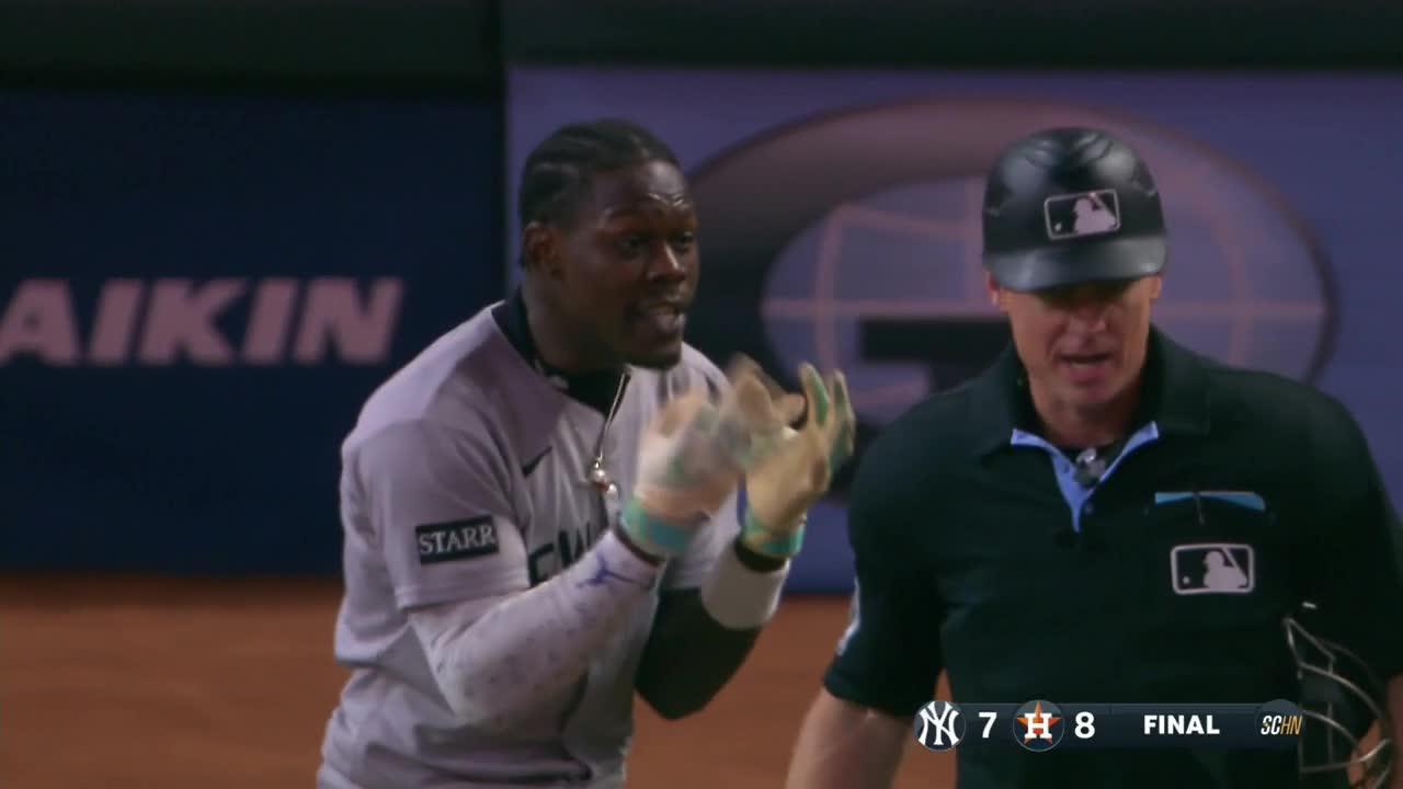 Jazz Chisholm Jr. not happy with call after game-ending K for Yankees