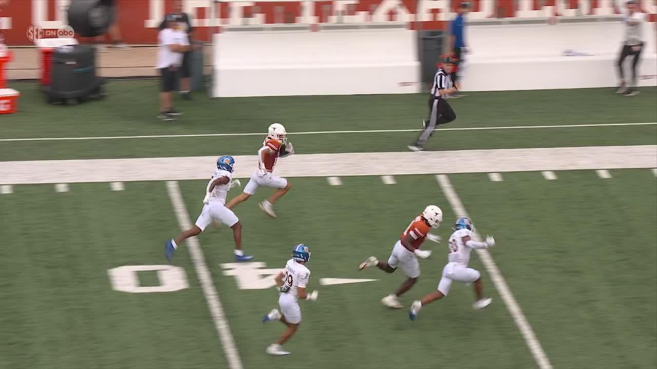 Arch Manning finds Parker Livingstone for 83-yard TD