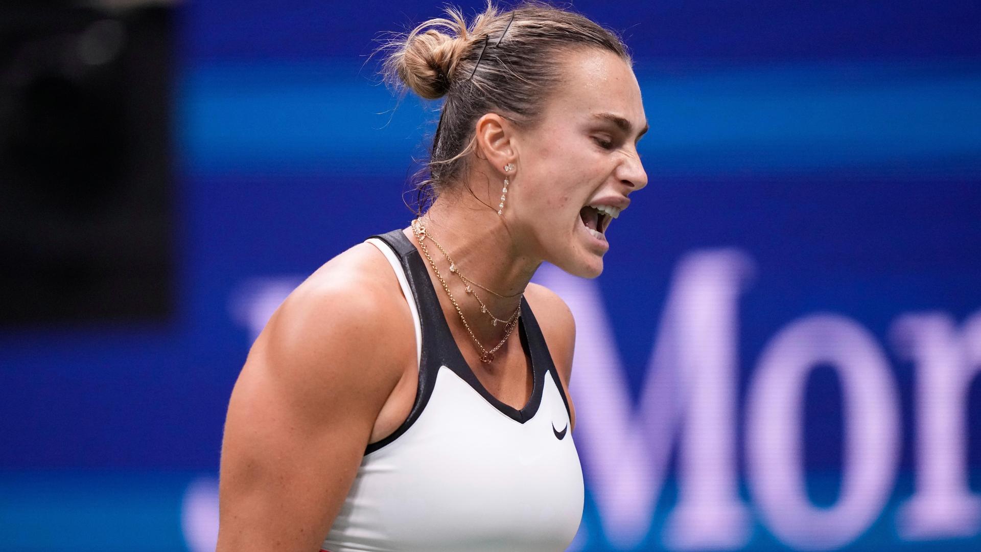 Sabalenka takes first set of US Open final vs. Anisimova