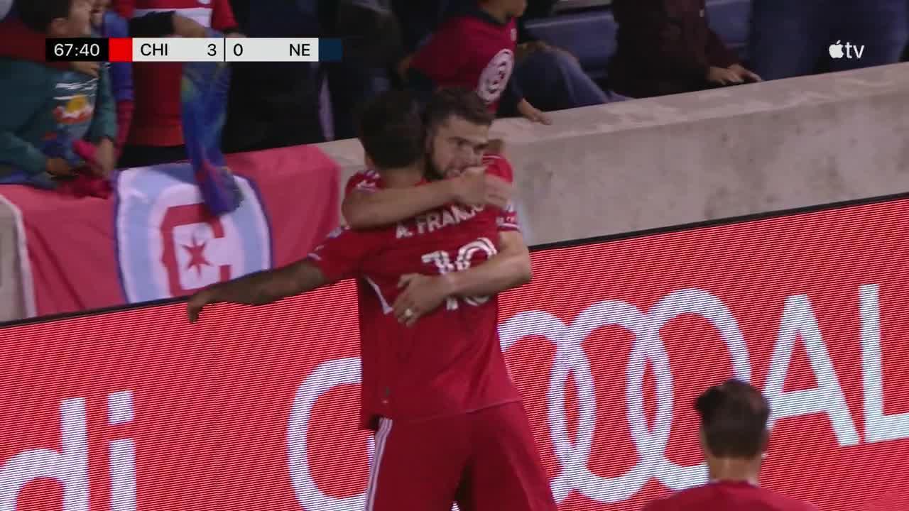 Hugo Cuypers slots in the goal for Chicago Fire FC