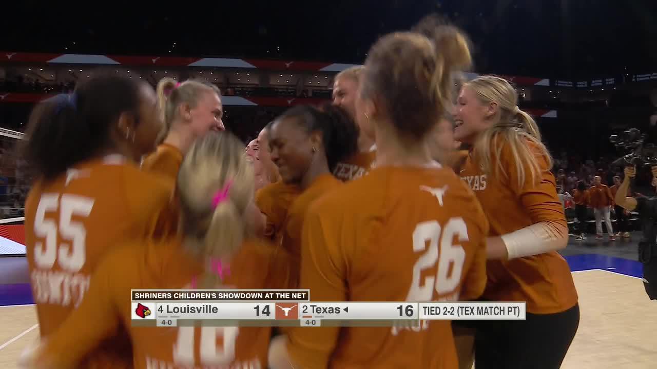 ‘Gutsy’ Texas rallies to win 5-set thriller over Louisville