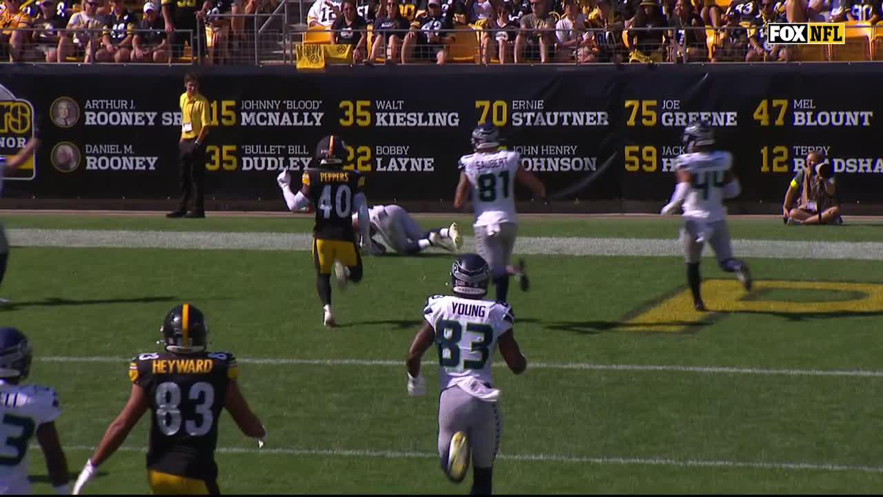 Seahawks take advantage of Steelers' gaffe in end zone for a TD