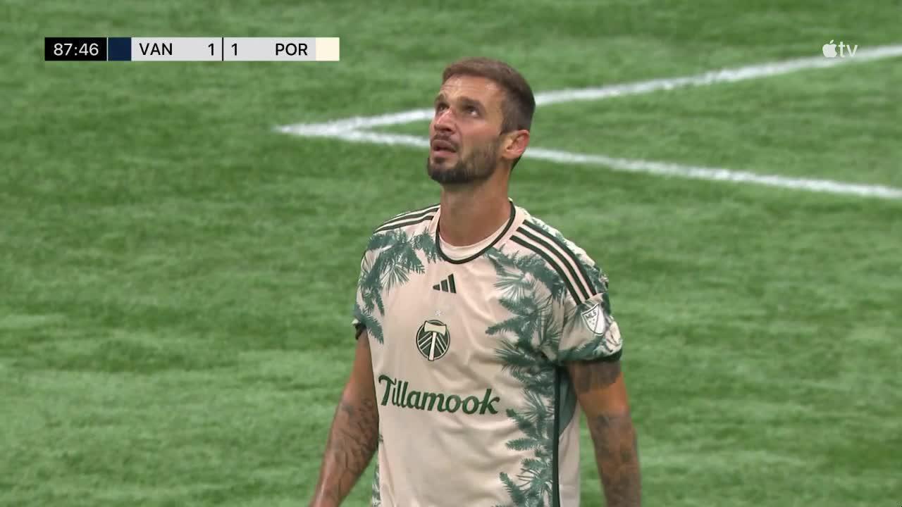 Brian White slots in the goal for Vancouver Whitecaps