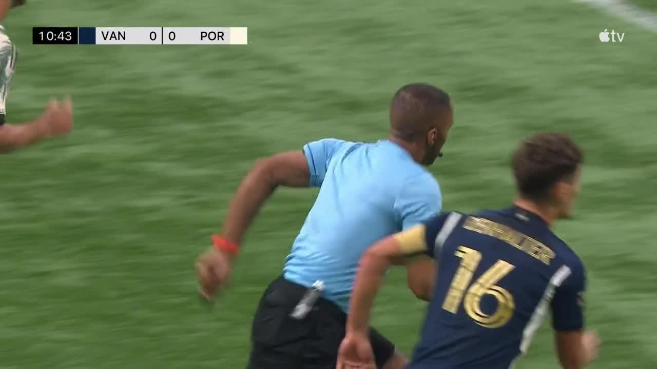 Kristoffer Velde hits the woodwork vs. Vancouver Whitecaps