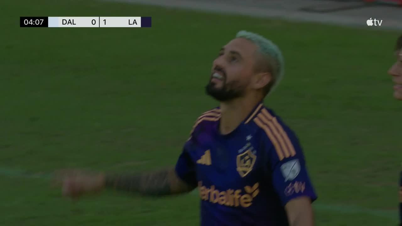 Diego Fagundez slots in the goal for LA Galaxy