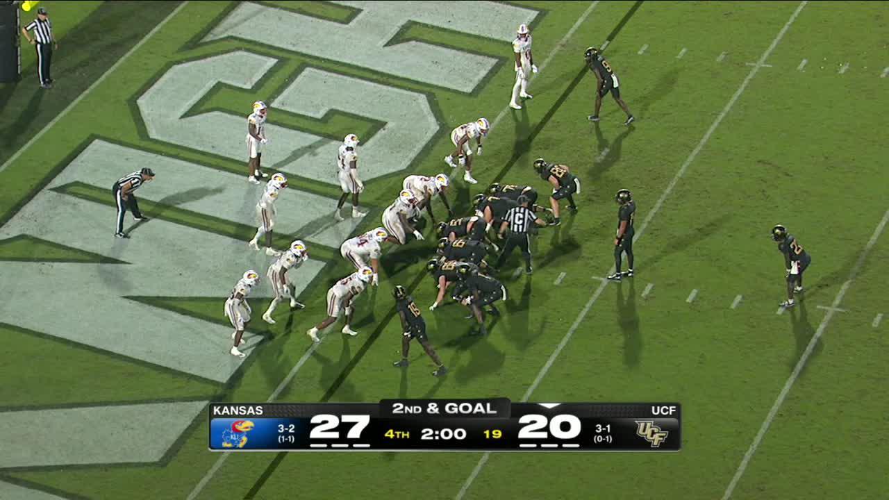 Kansas gets three goal-line stops against UCF