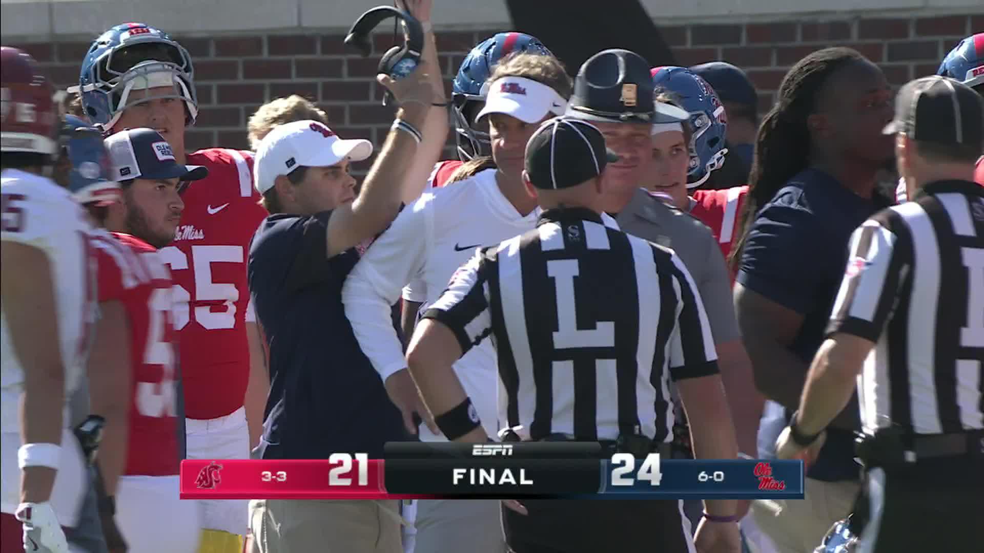 Ole Miss survives Washington State's last-play lateral attempts